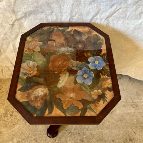 PAIR OF EARLY VICTORIAN SIDE TABLES WITH PAINTED TOPS - ADDITIONAL PHOTO 5