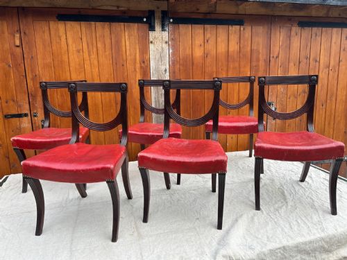 set of six regency chairs by george maddox london - CATEGORY: ANTIQUE CHAIRS - DATED REGENCY