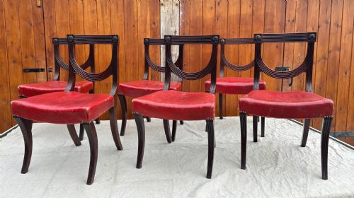 SET OF SIX REGENCY CHAIRS BY GEORGE MADDOX LONDON - ADDITIONAL PHOTO 5