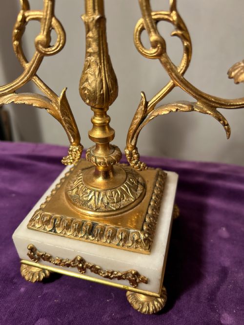 FRENCH WHITE MARBLE CLOCK SET BY RICHOND PARIS C 1870 - ADDITIONAL PHOTO 27