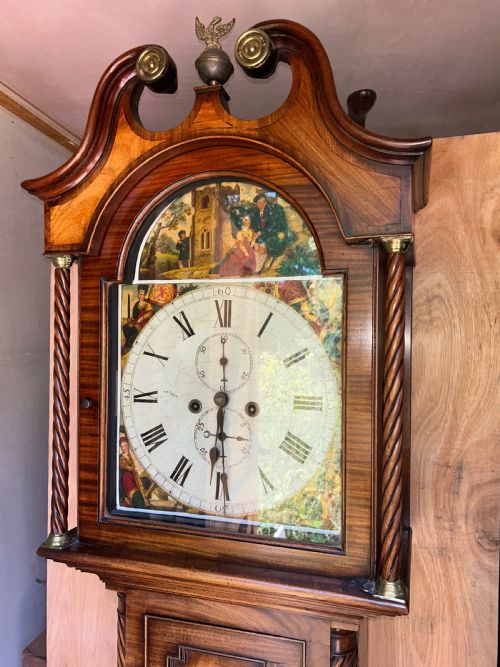ANTIQUE SCOTTISH LONGCASE CLOCK BY DAVID PETERS OF ARBROTH - ADDITIONAL PHOTO 1