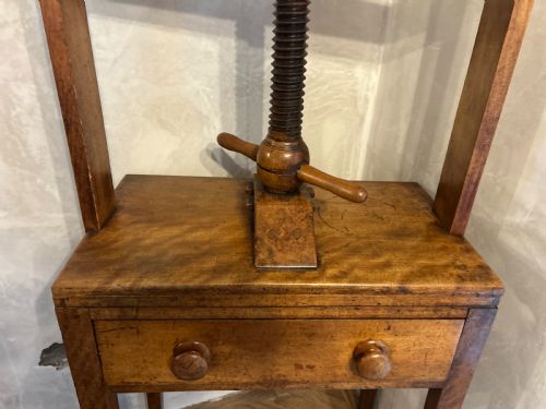 AN EARLY 19TH C FRUITWOOD BOOK PRESS TABLE - ADDITIONAL PHOTO 8