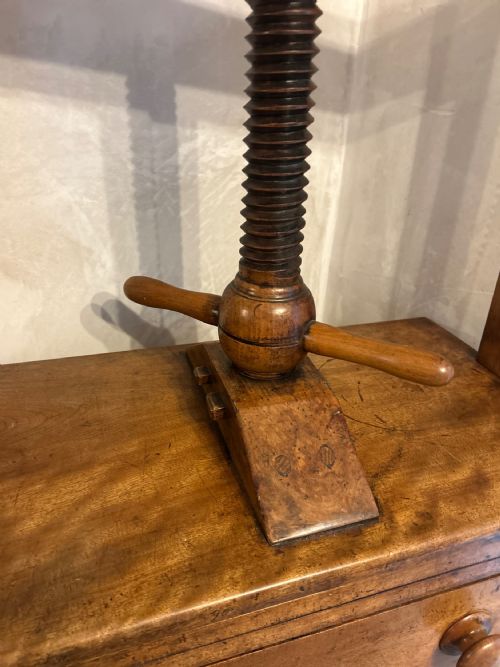 AN EARLY 19TH C FRUITWOOD BOOK PRESS TABLE - ADDITIONAL PHOTO 6