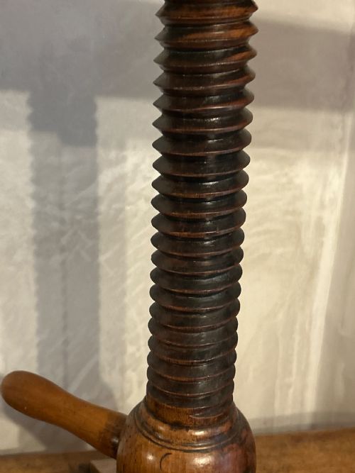AN EARLY 19TH C FRUITWOOD BOOK PRESS TABLE - ADDITIONAL PHOTO 7