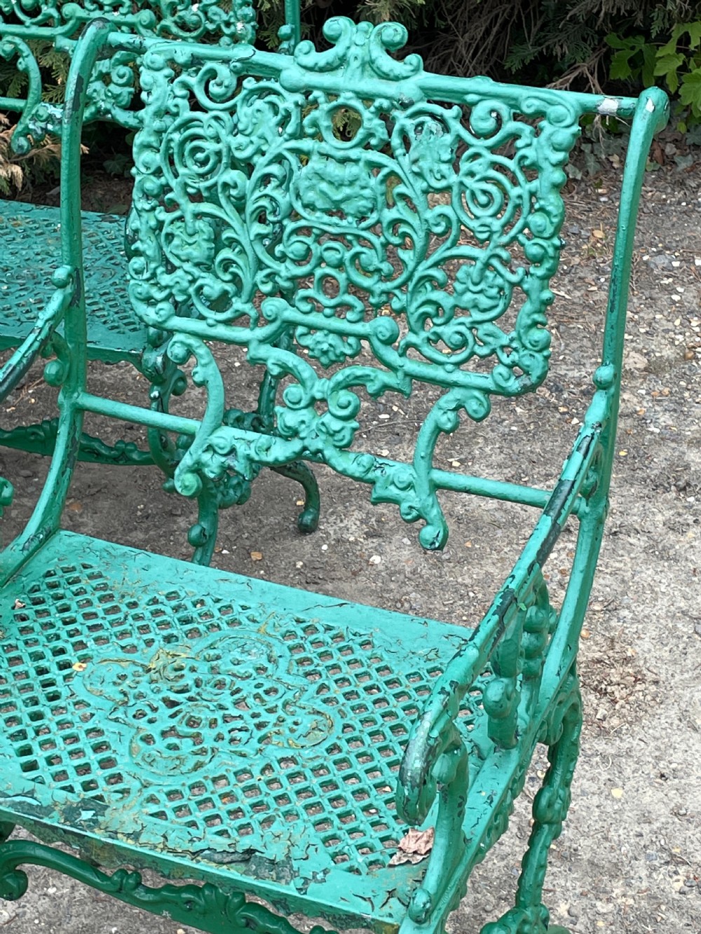 Early 20th c set of Garden Table& Chairs View II
