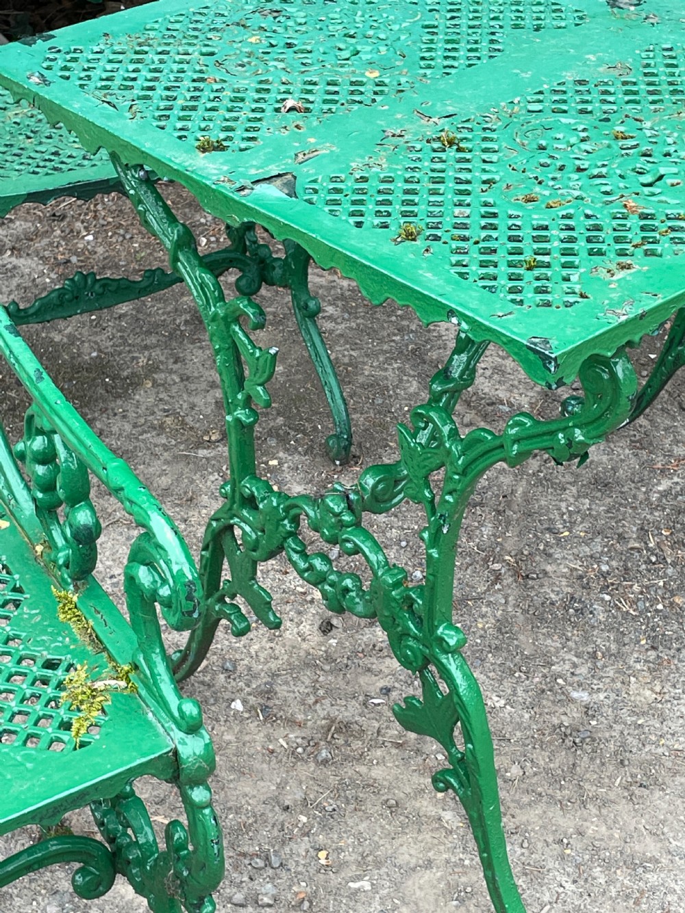 Early 20th c set of Garden Table& Chairs View VII