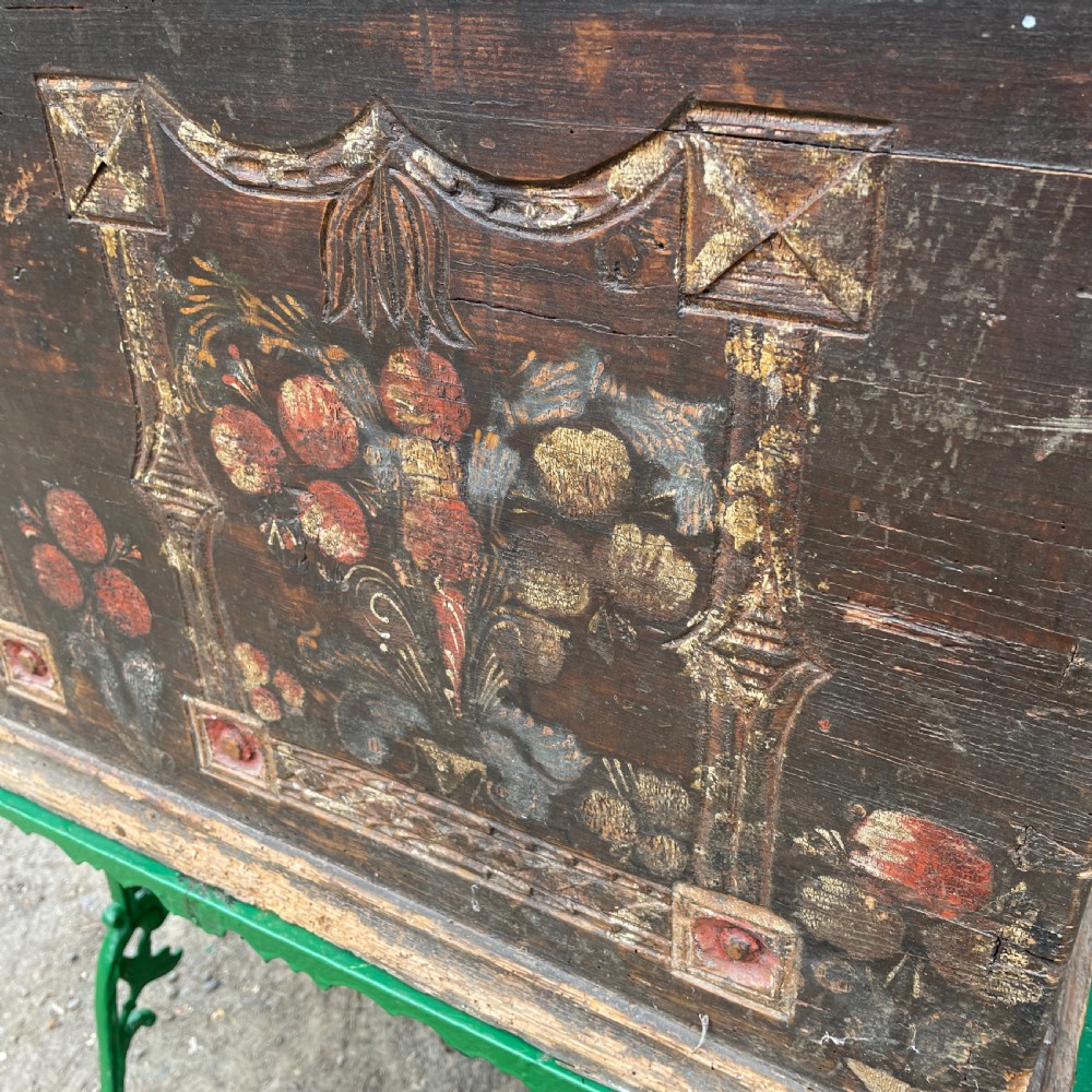 19thc Austrian-Hungarian Marriage chest View III