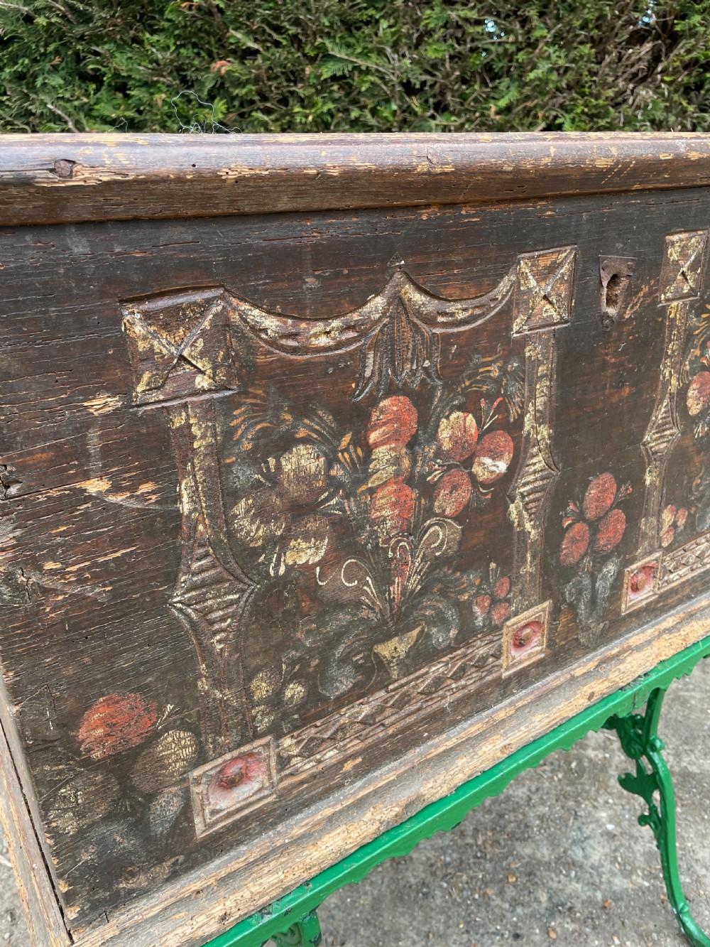 19thc Austrian-Hungarian Marriage chest View IV