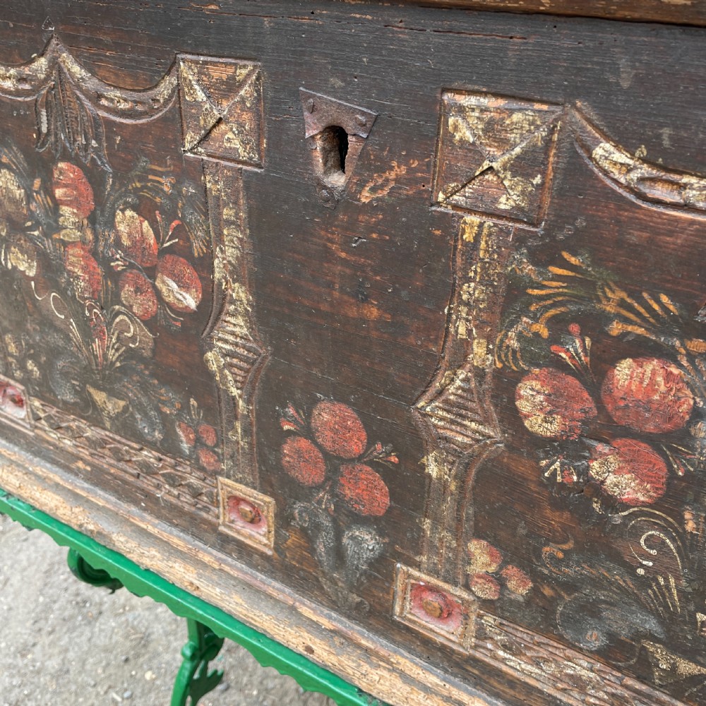 19thc Austrian-Hungarian Marriage chest View VIII