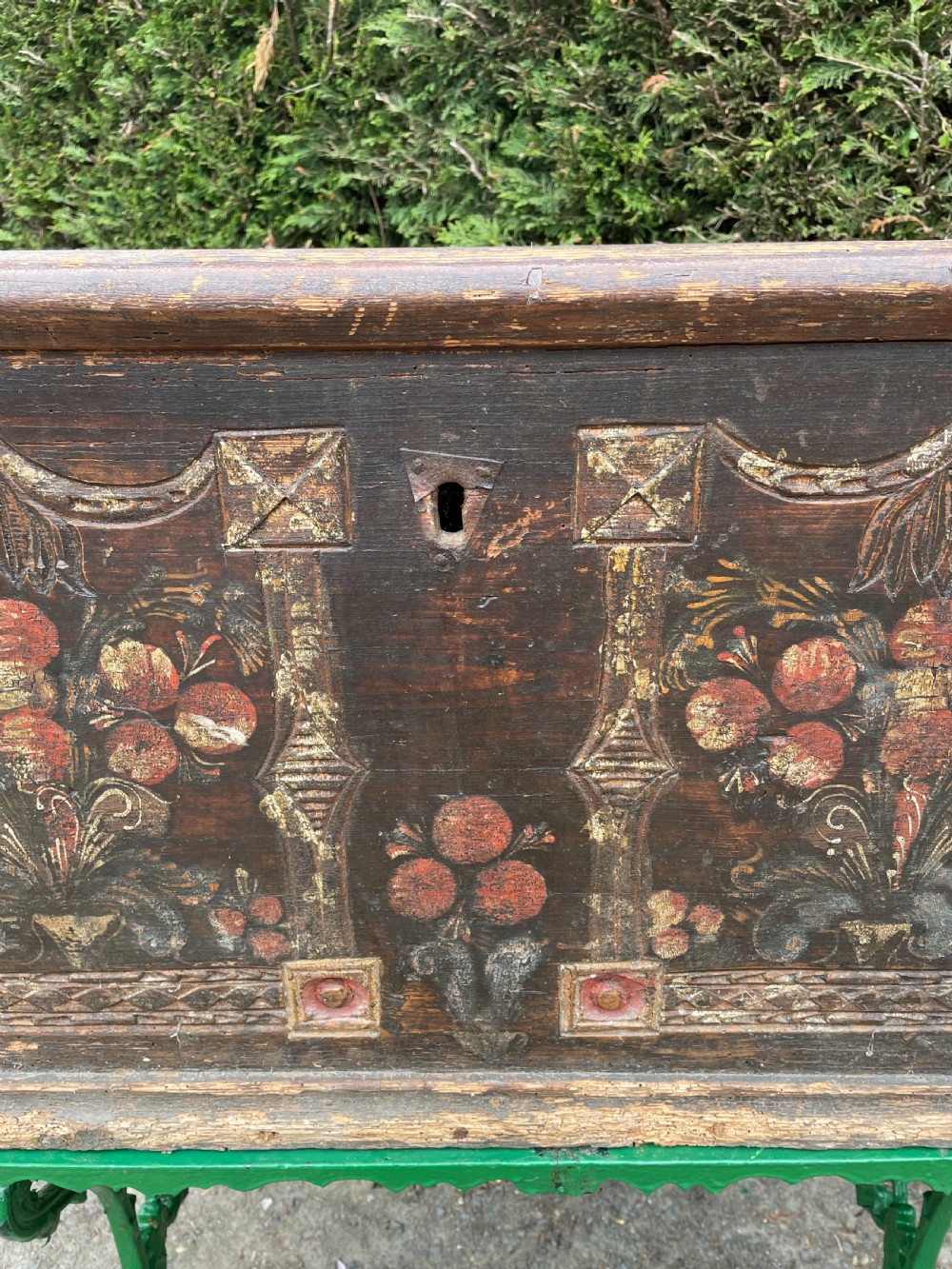 19thc Austrian-Hungarian Marriage chest View X