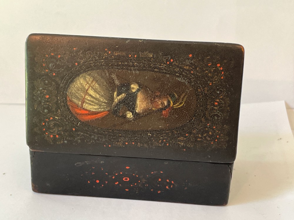 Early 19th C German papier-mâché Snuff Box View II
