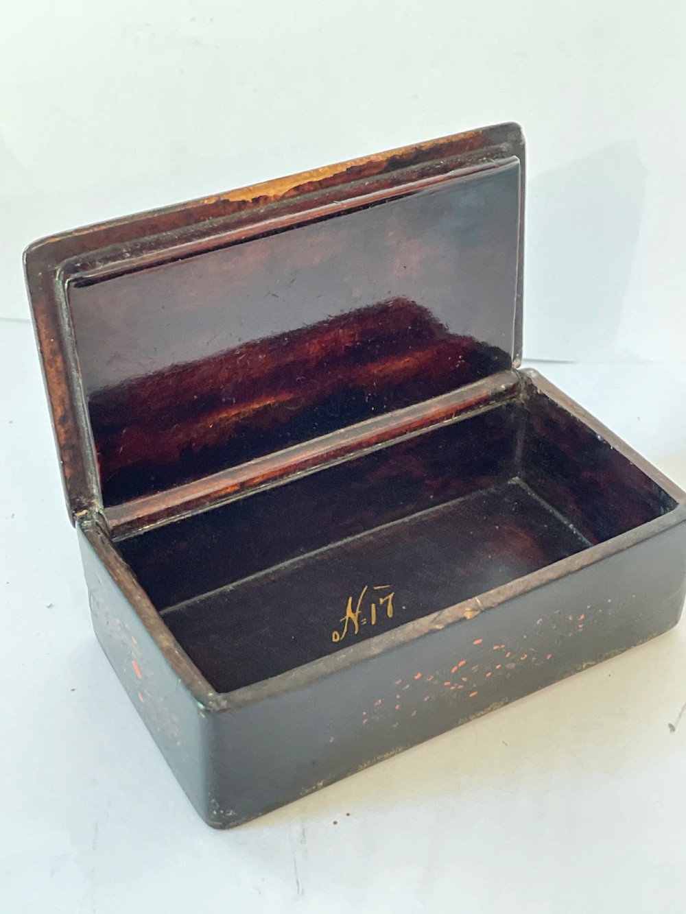 Early 19th C German papier-mâché Snuff Box View VI