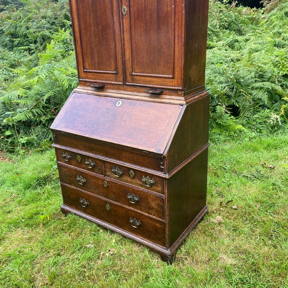 Charming George II Oak Bureau Cabinet View II