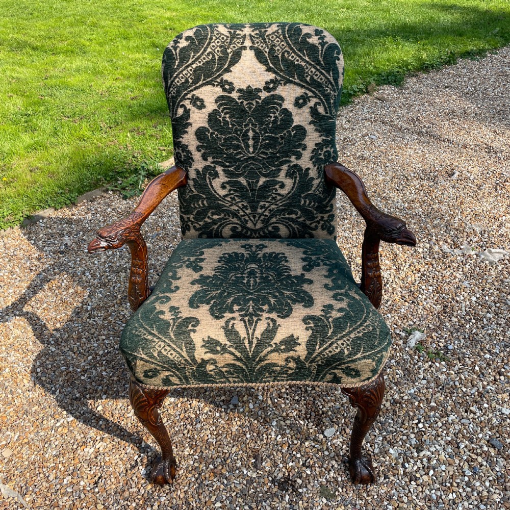 George II design carved Walnut armchair 