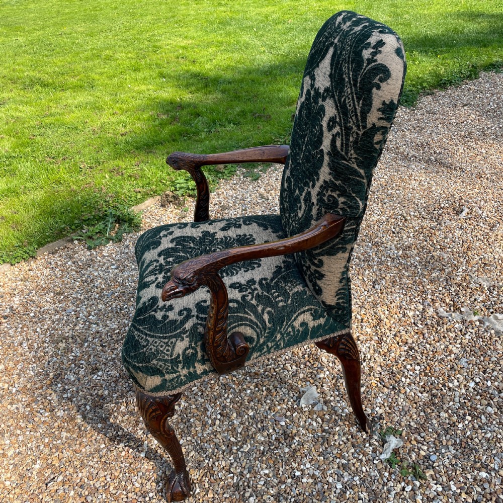 George II design carved Walnut armchair  View III
