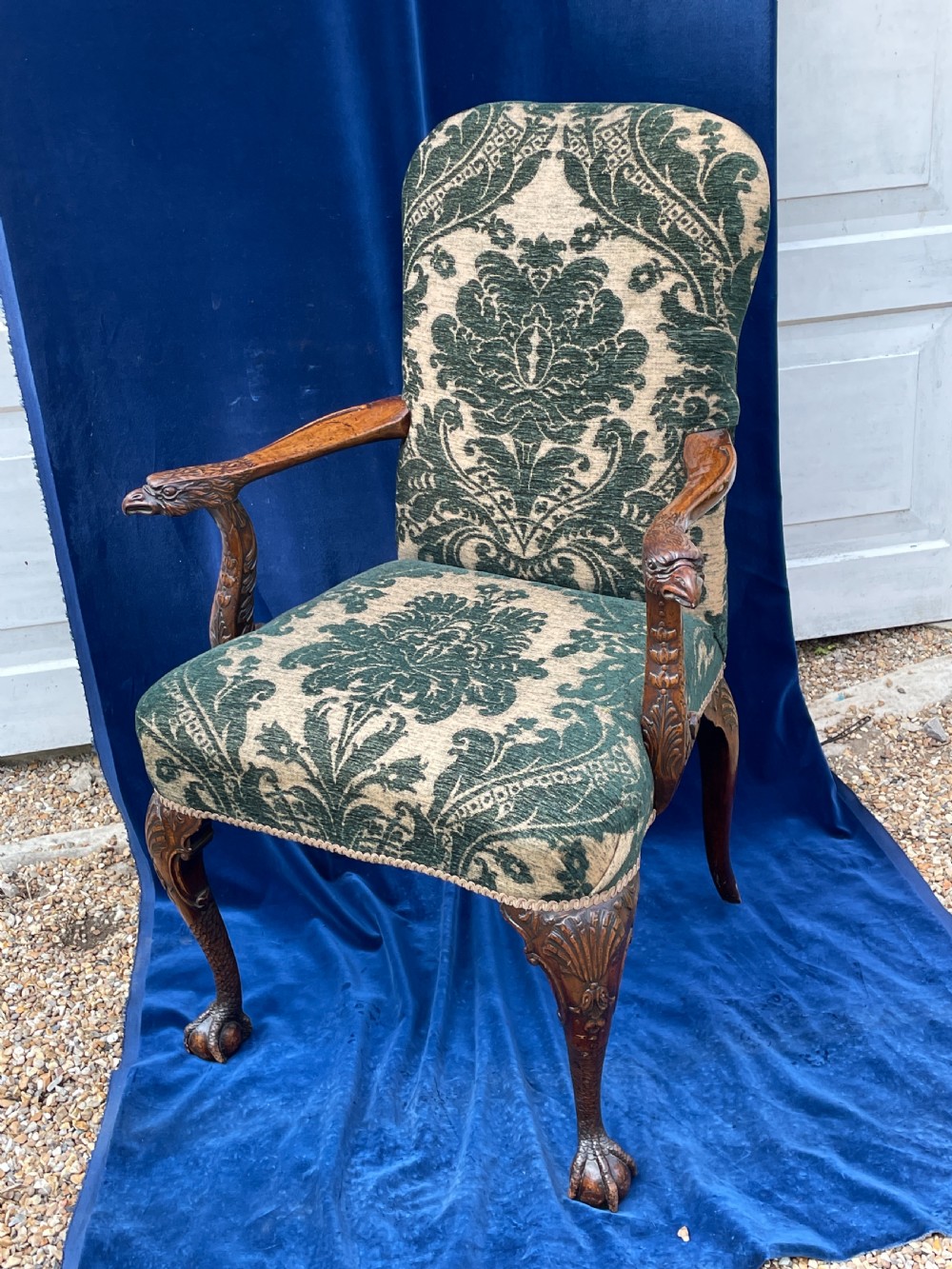George II design carved Walnut armchair  View VII