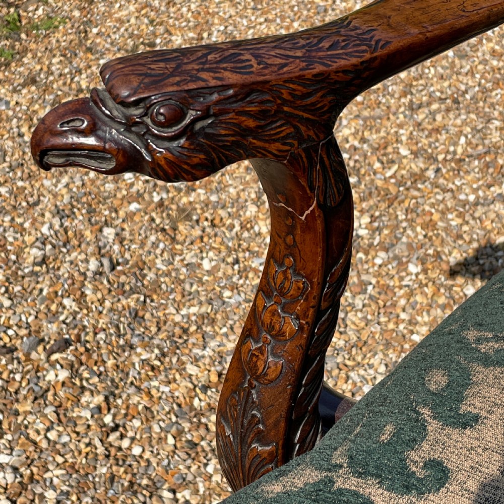 George II design carved Walnut armchair  View IX