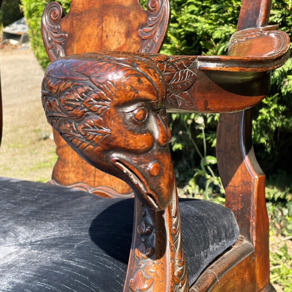 George II design carved Walnut chair back Sofa View III
