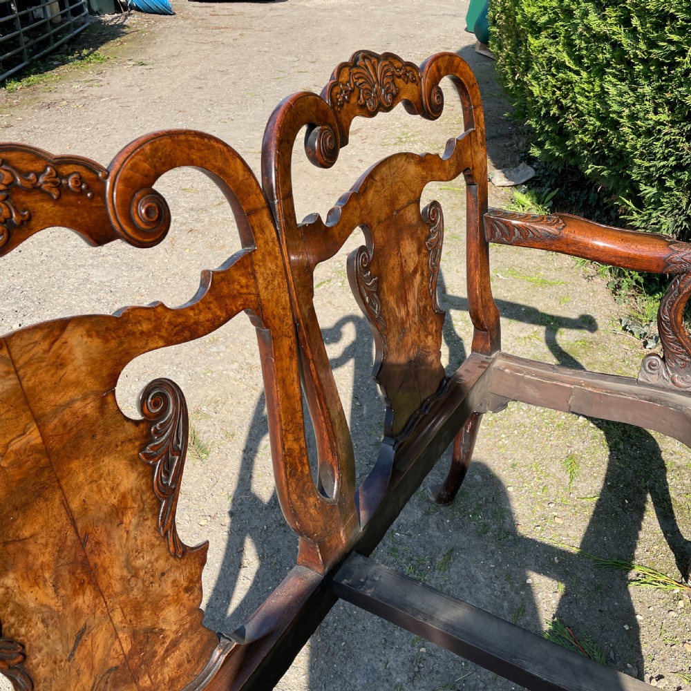 George II design carved Walnut chair back Sofa View VIII