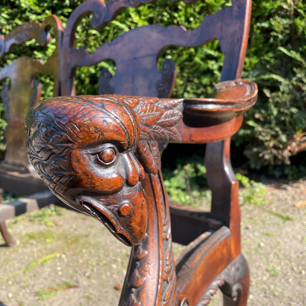 George II design carved Walnut chair back Sofa View XI