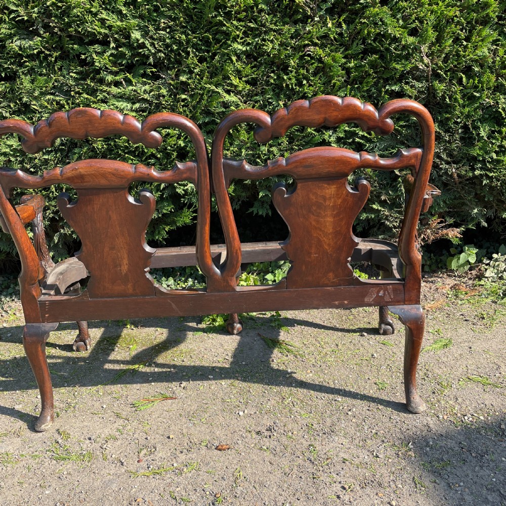George II design carved Walnut chair back Sofa View XII