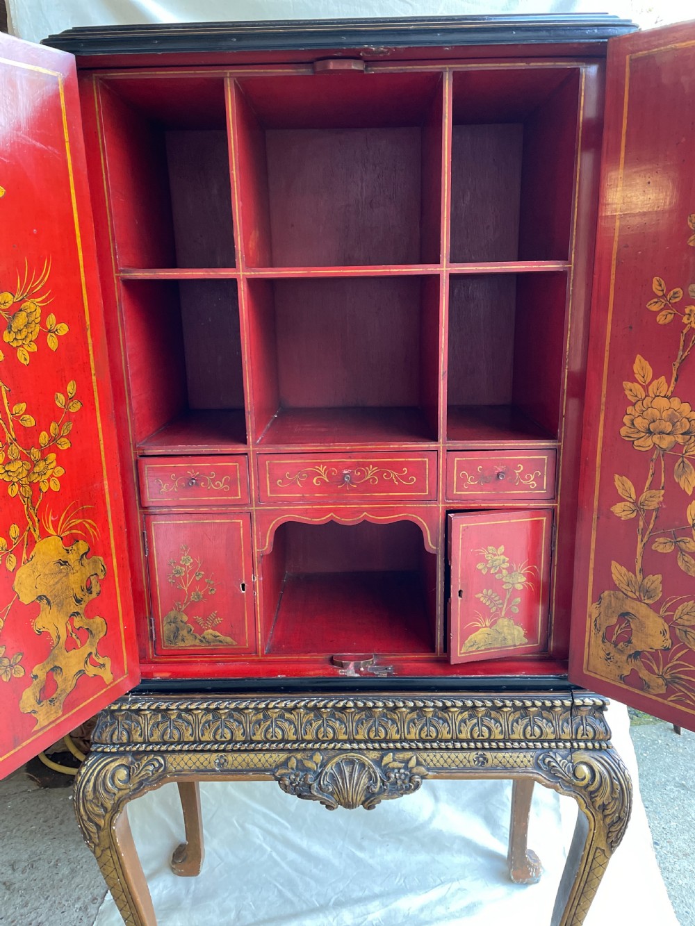 Chinoiserie cabinet on stand C1920 View VI