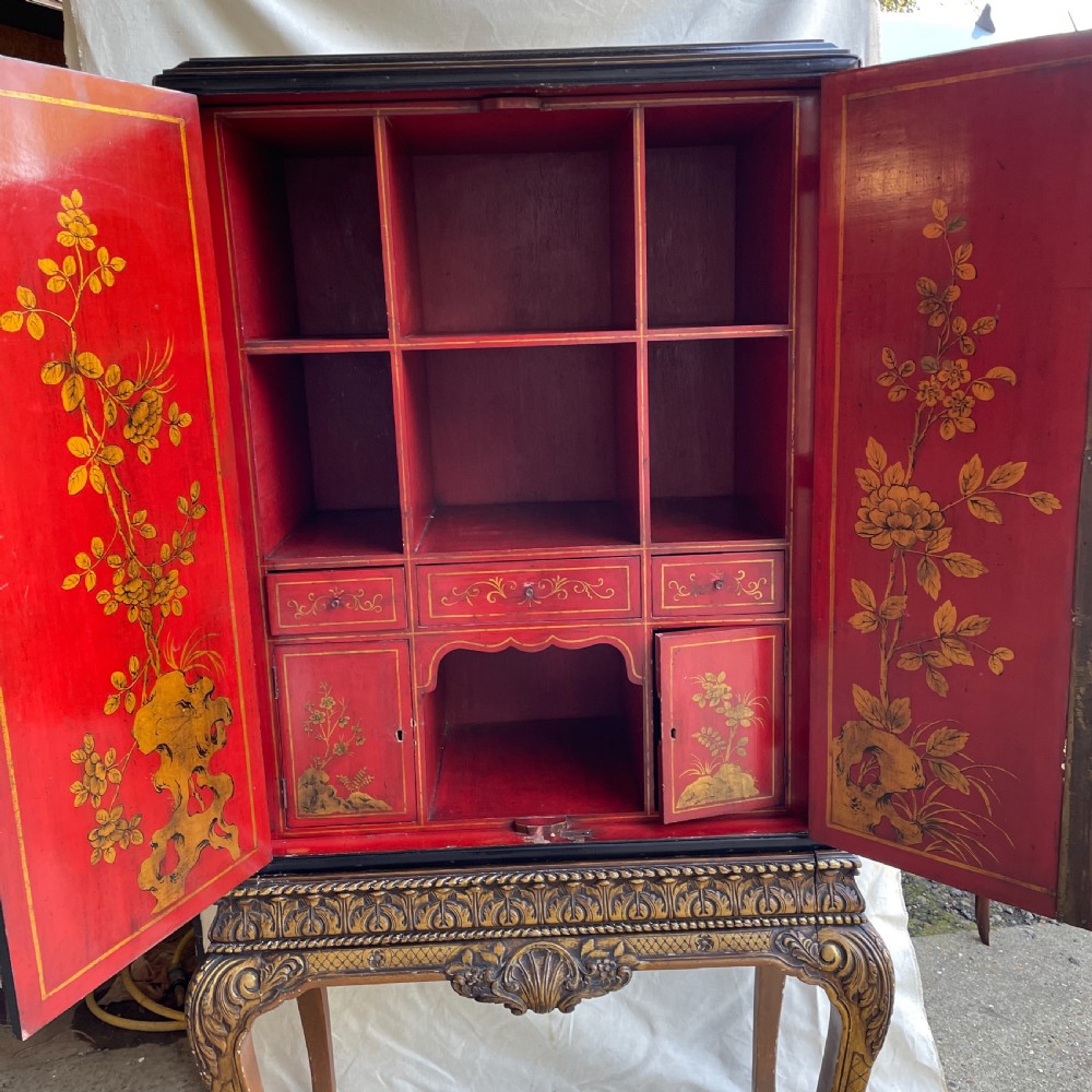 Chinoiserie cabinet on stand C1920 View IX
