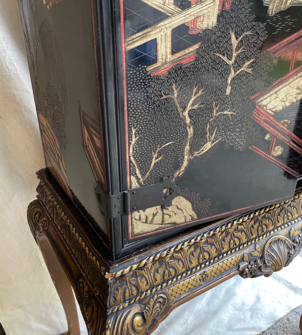 Chinoiserie cabinet on stand C1920 View X