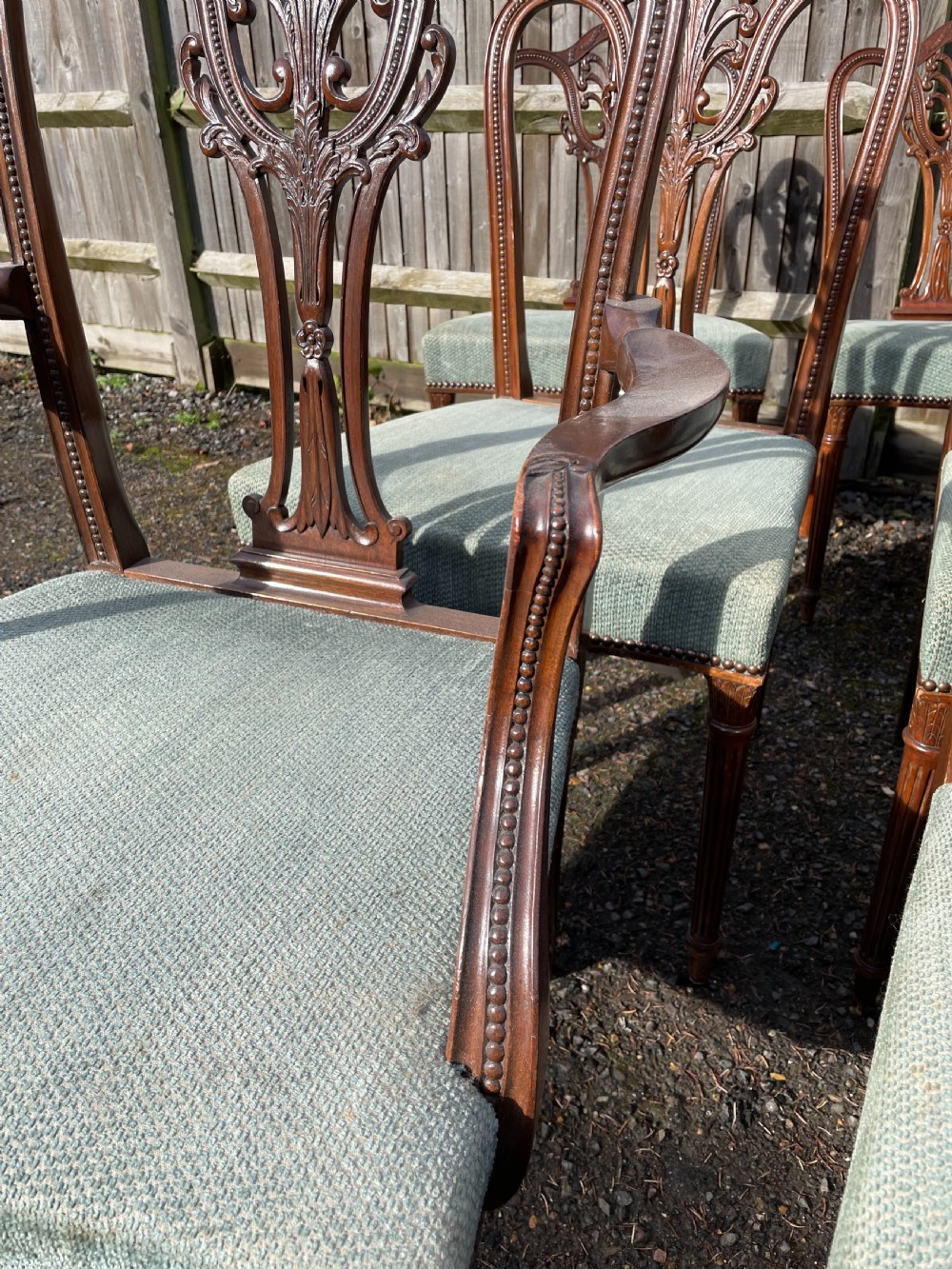 Set of 12  Hepplewhite Style Mahogany  Dining chairs  View VIII