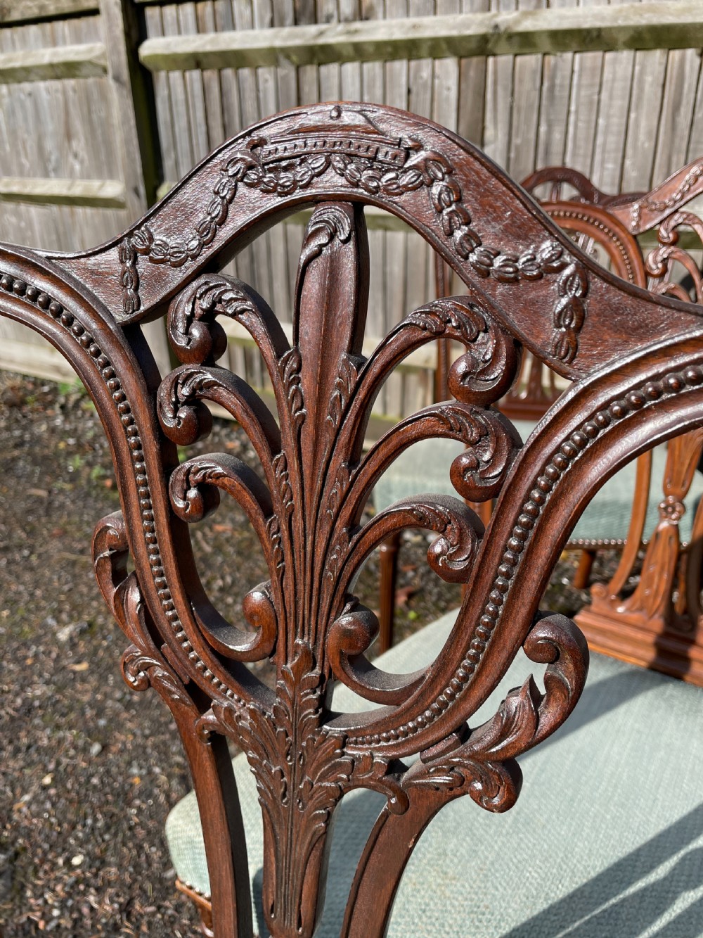 Set of 12  Hepplewhite Style Mahogany  Dining chairs  View XIII