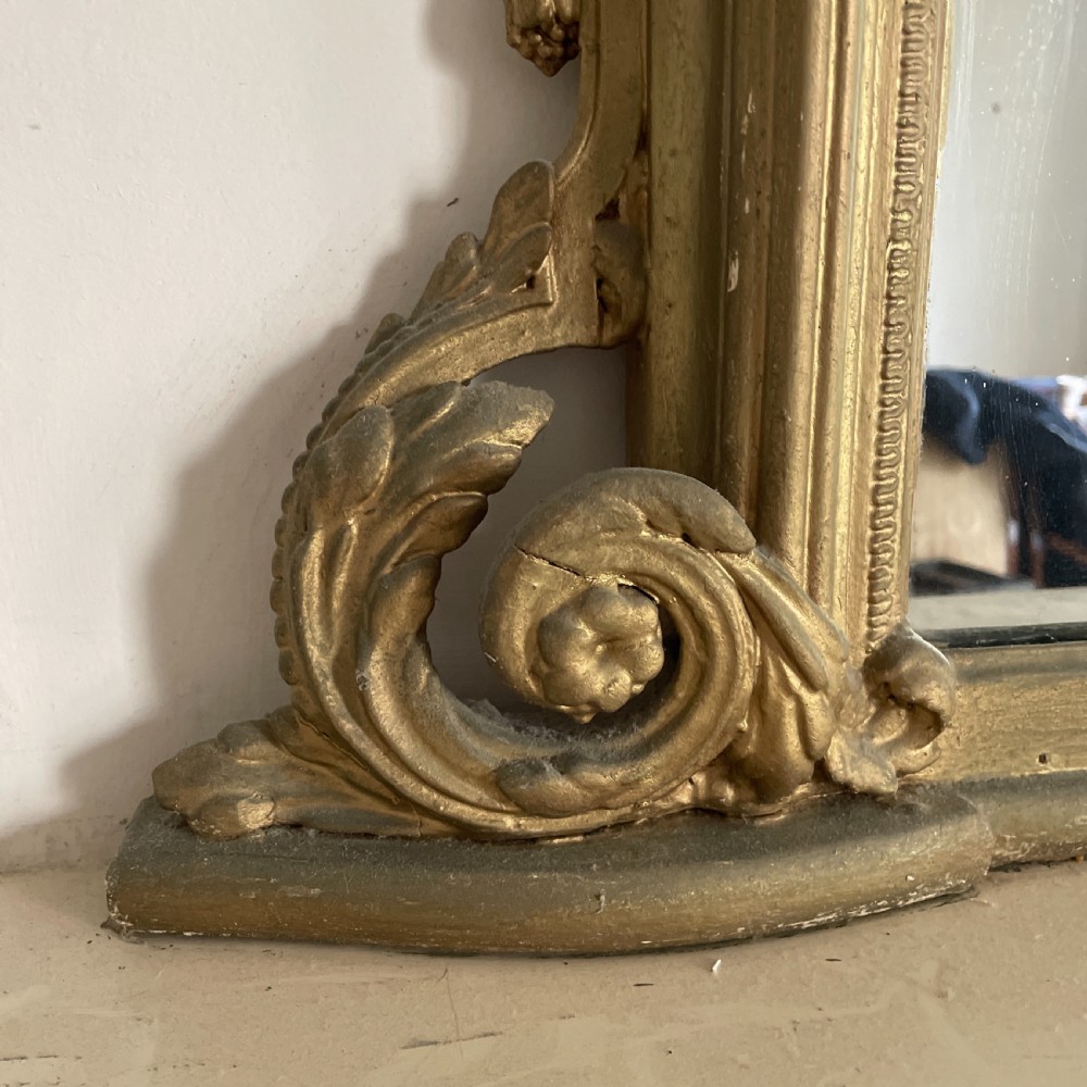 Large English Overmantle Mirror C1870 View III