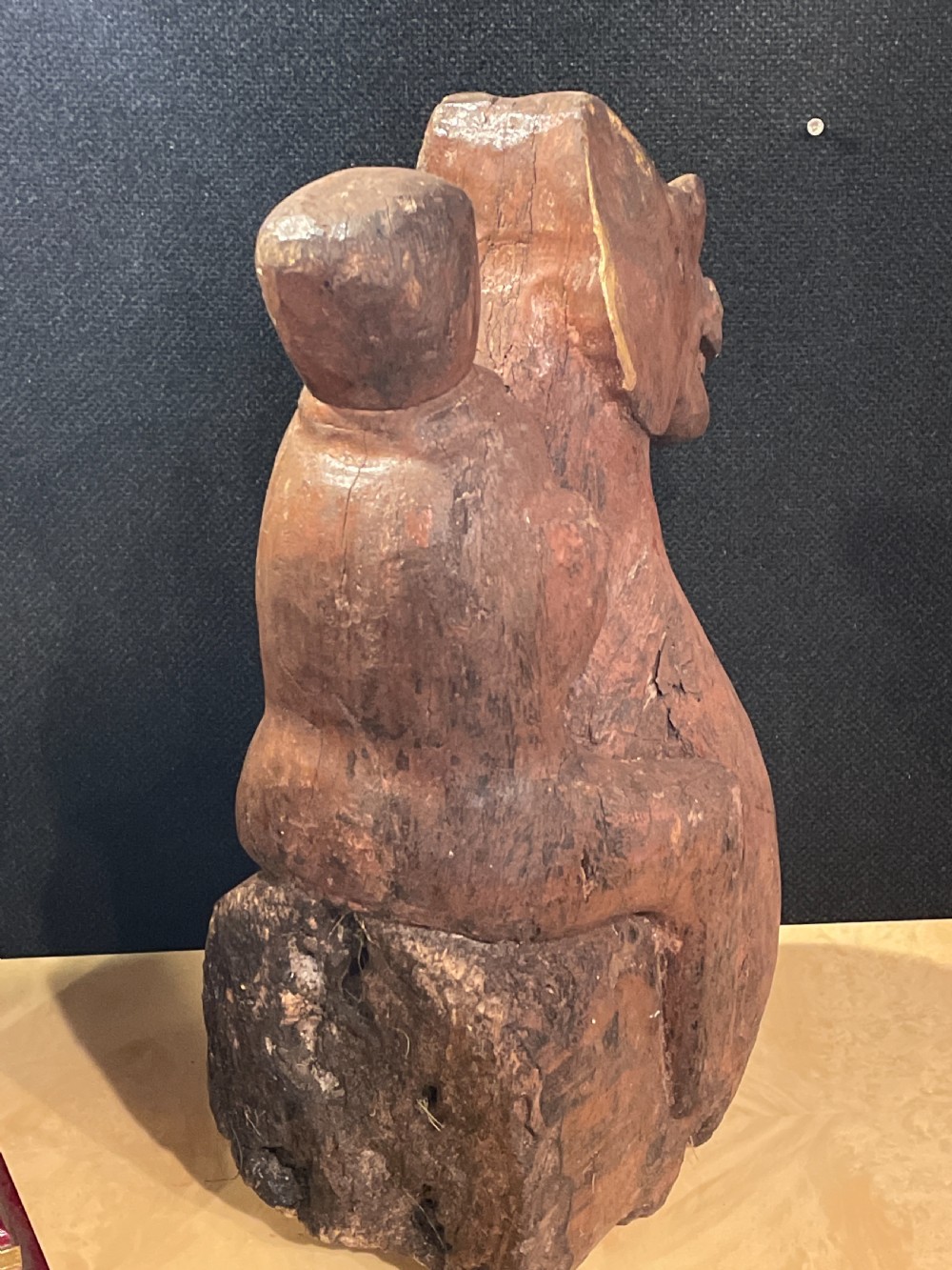 Chinese Carved wood horse and rider possibly Han Dynasty View IV