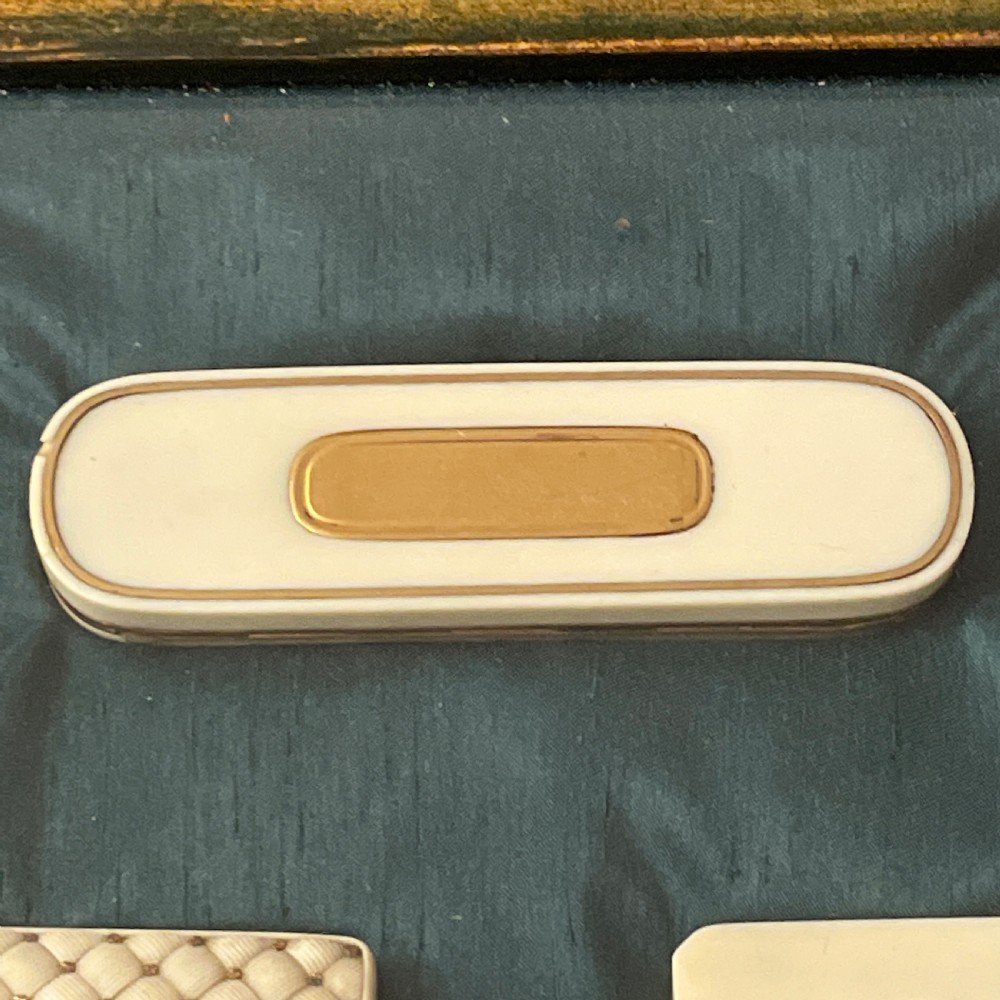 A collection of 8 Georgian Ivory & Gold Toothpick holders View IX