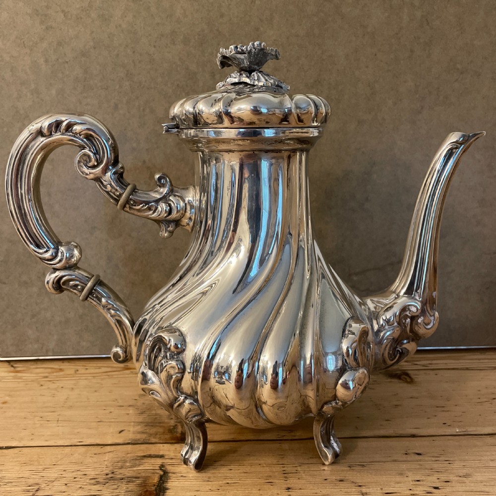 Italian silver Coffee pot c1880