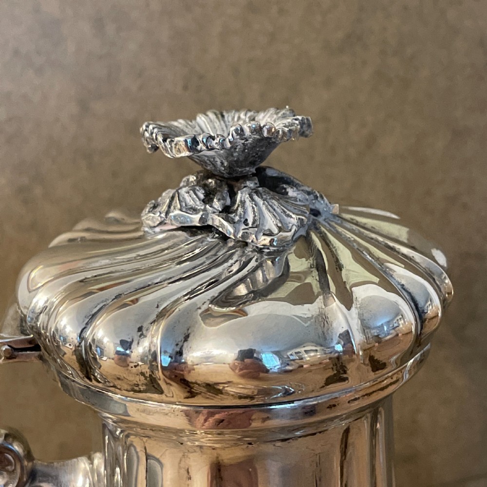 Italian silver Coffee pot c1880 View VI