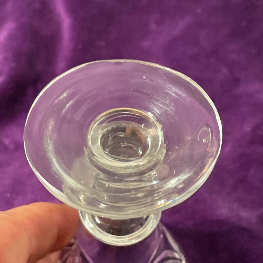 A small JACOBITE WINE GLASS 18TH CENTURY  View VIII