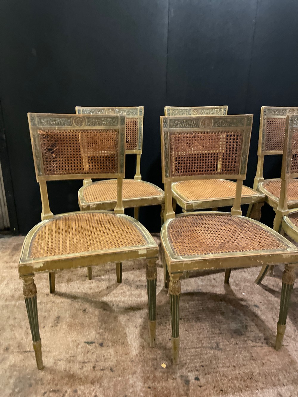 Set of six late 18thc  Italian chairs  View II