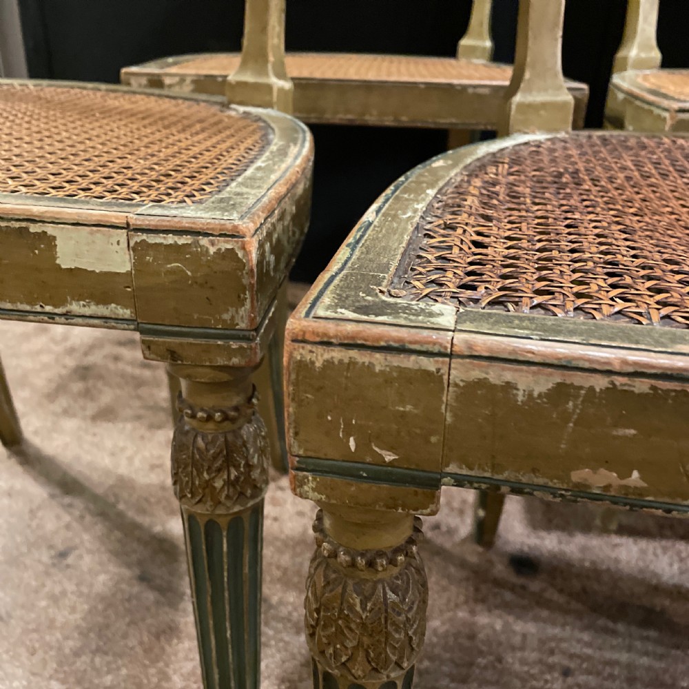 Set of six late 18thc  Italian chairs  View V