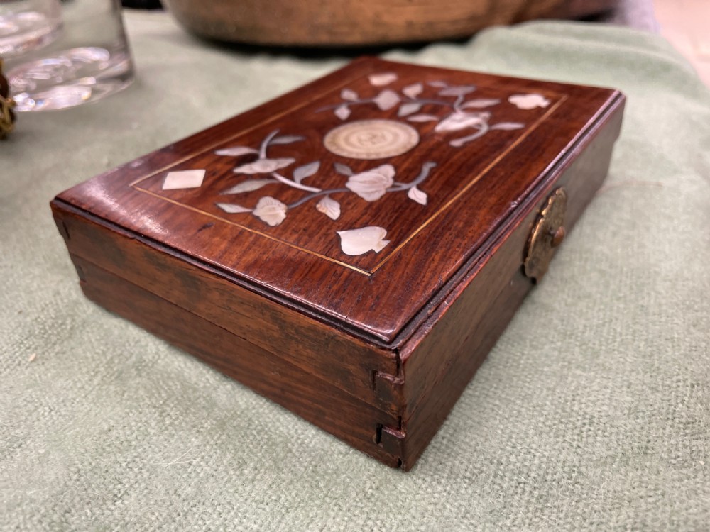 18th C Chinese Huali Wood Gaming Box View VI