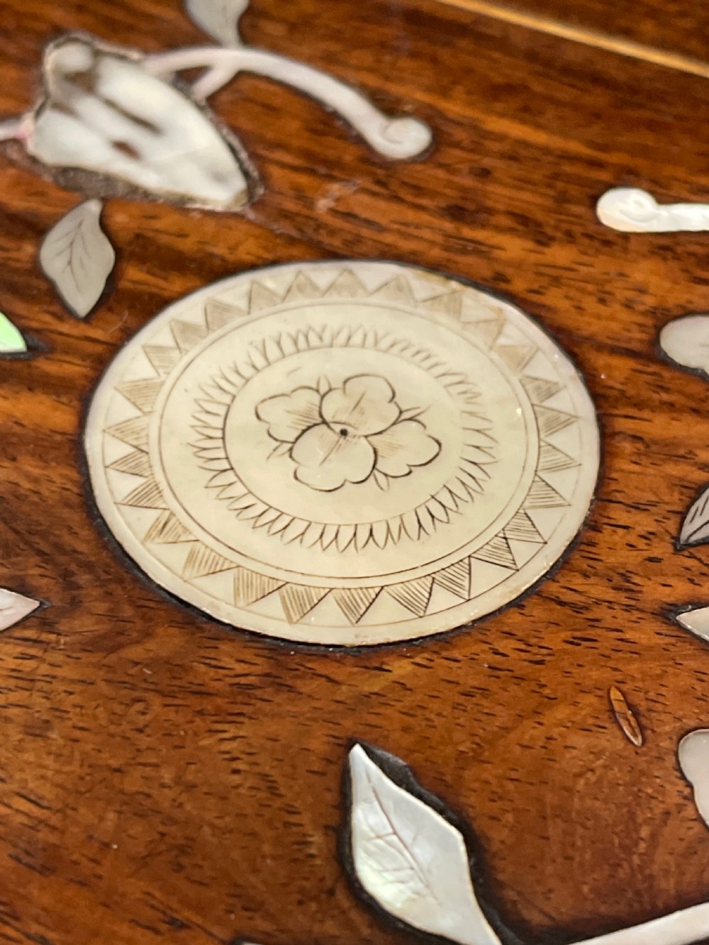 18th C Chinese Huali Wood Gaming Box View VIII