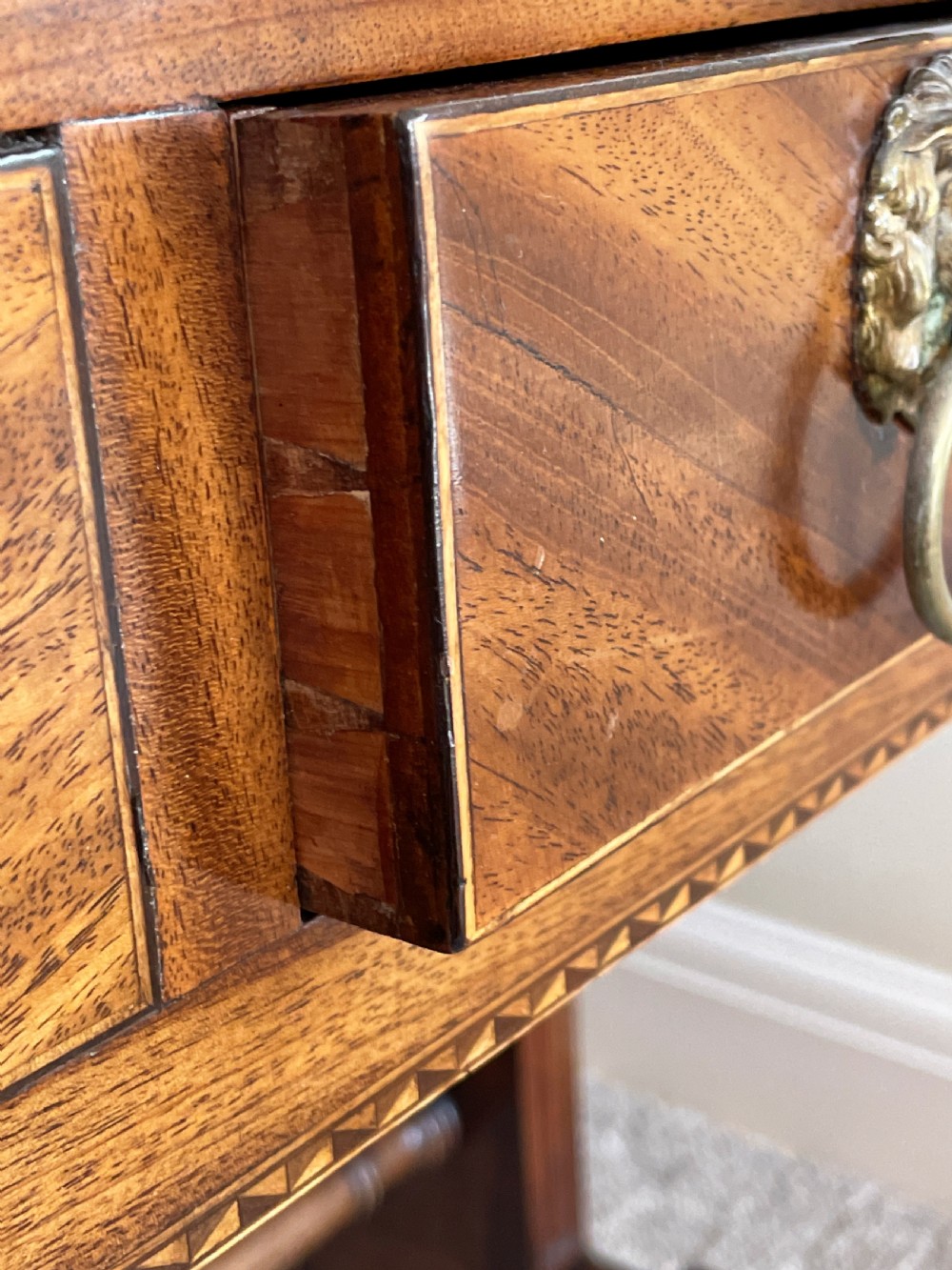 Superb Regency Flame Mahogany Sofa table C1810 View XIV