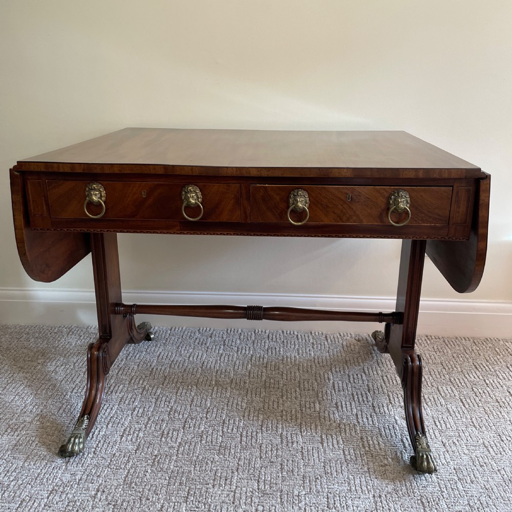 Superb Regency Flame Mahogany Sofa table C1810 View XXI