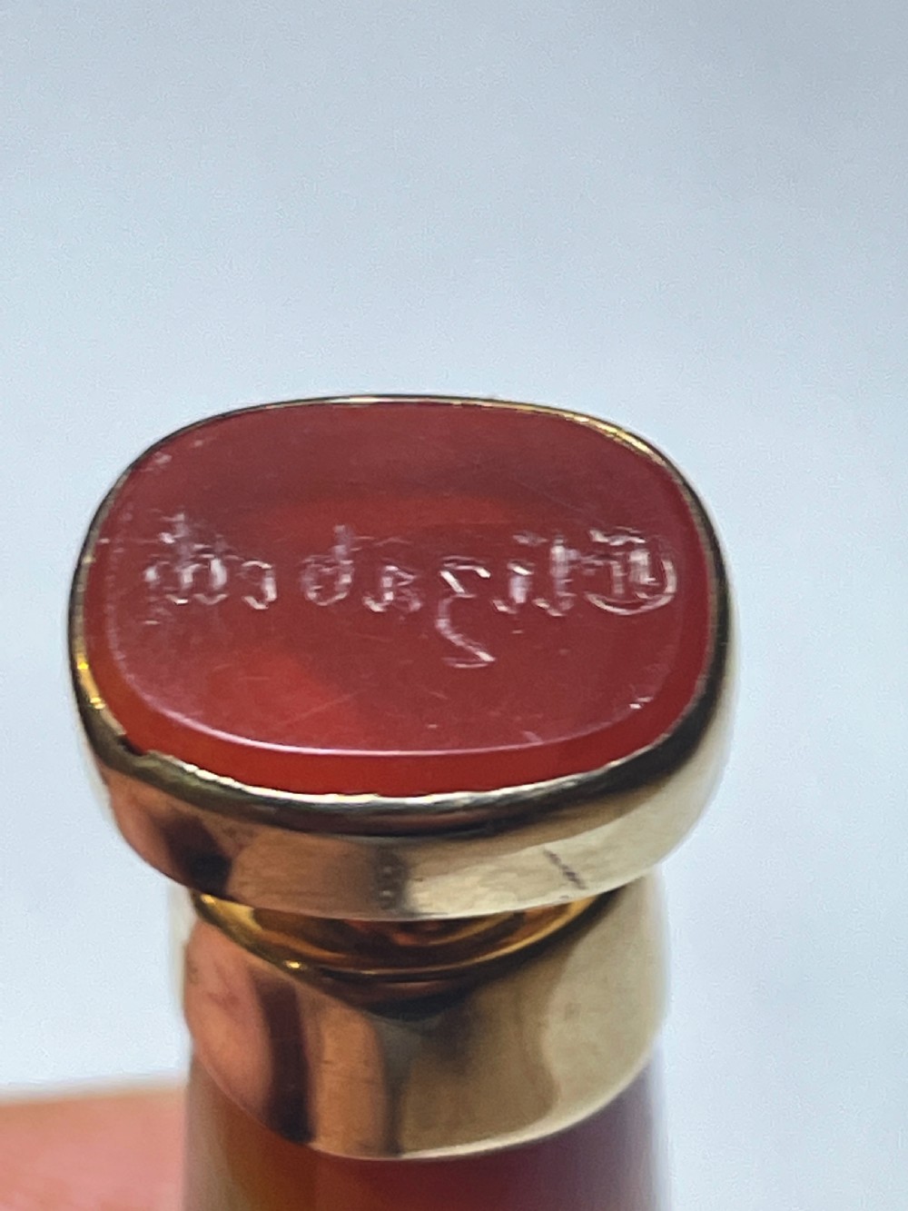Antique Gold & Banded Agate Desk Seal View III