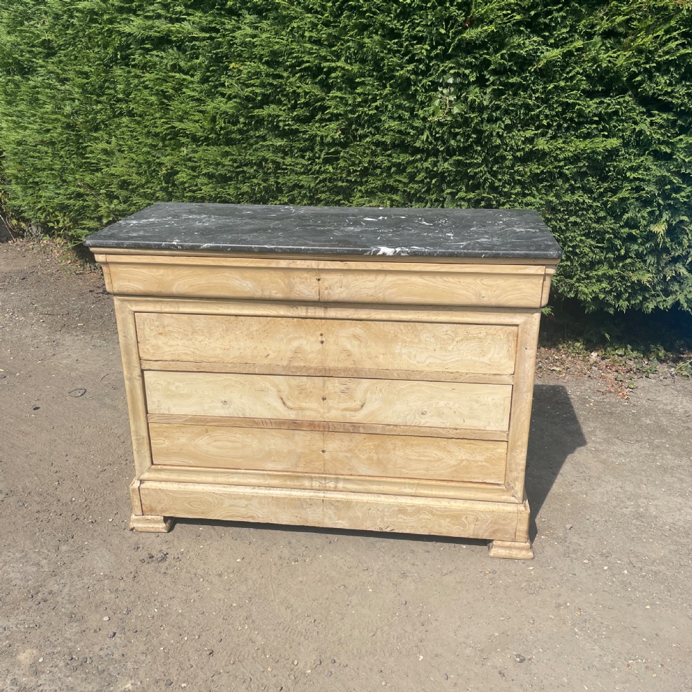 A Louis Phillipe Bleached Burr Elm commode  View II