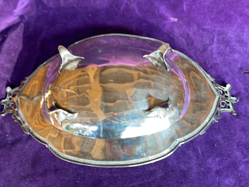 Antique Austrian Silver Dish C1900 View V