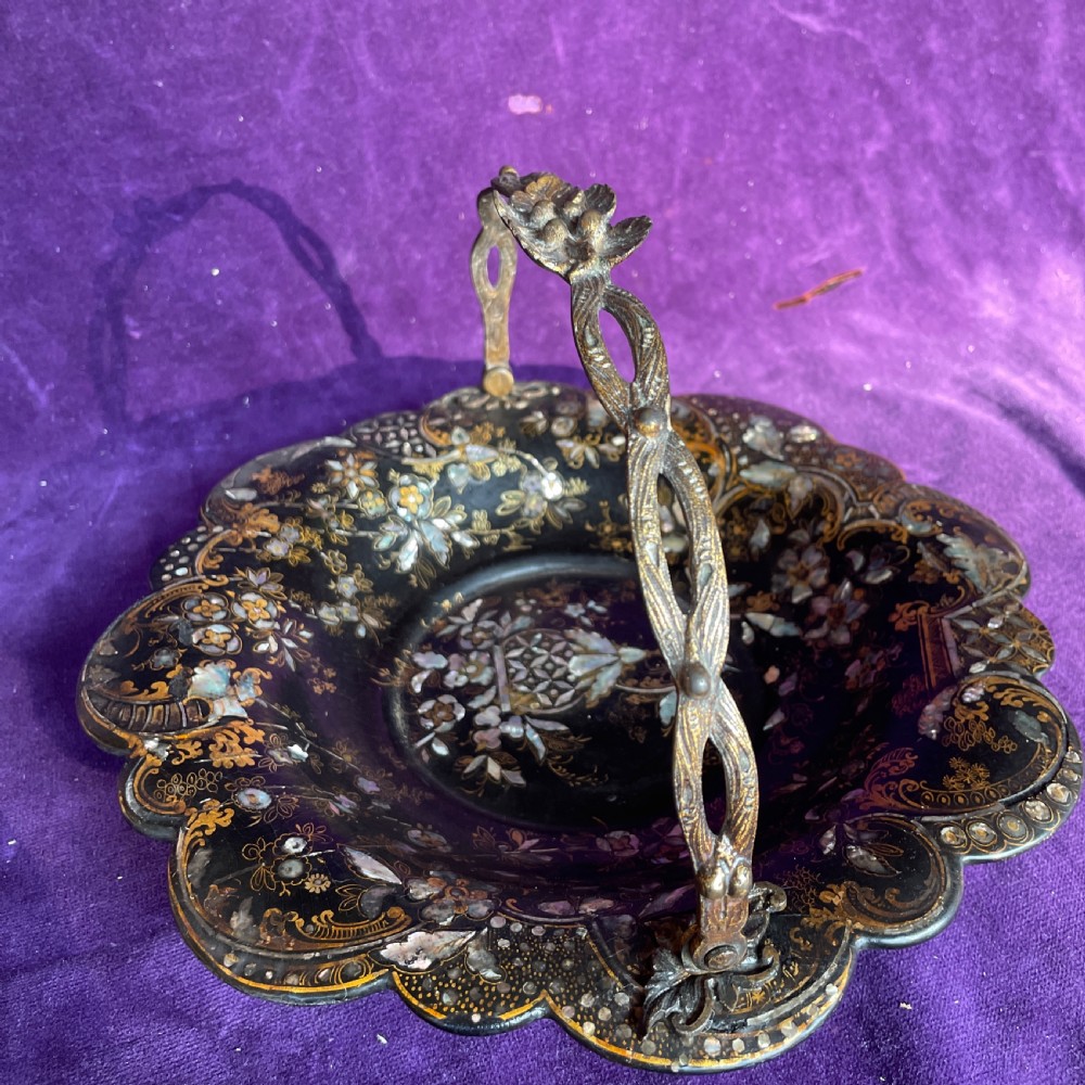 Superb Jennens & Bettridge  Papier Mache  Basket View II