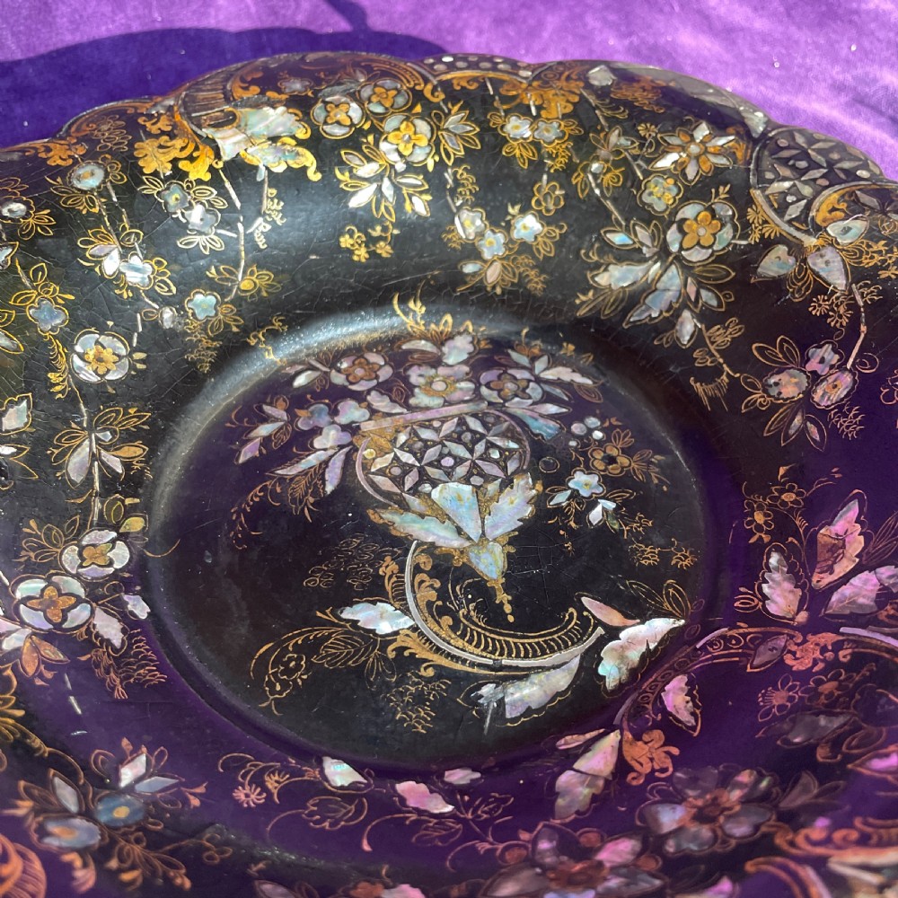 Superb Jennens & Bettridge  Papier Mache  Basket View III