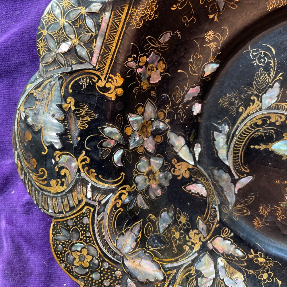 Superb Jennens & Bettridge  Papier Mache  Basket View IX