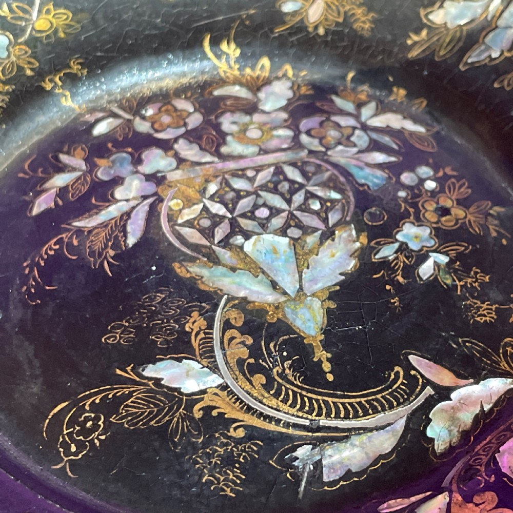Superb Jennens & Bettridge  Papier Mache  Basket View XII