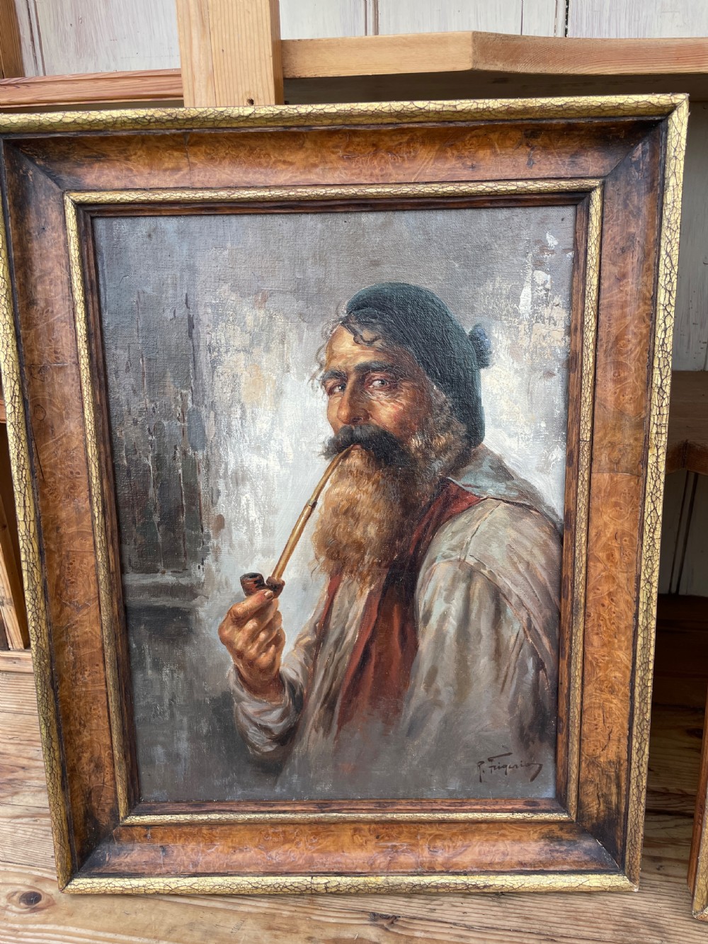 Pair of Antique Oil  Paintings by  Raffaelle FRIGERIO (1875-1948) View II
